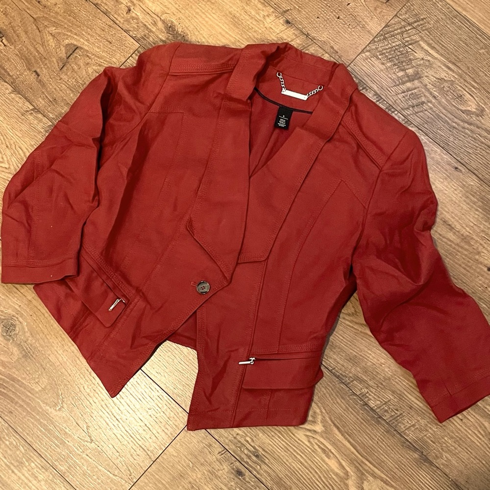 SALE! VTG WHBM Y2K cropped jacket size 8 White House Black Market